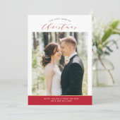 élégant mariage de vacances moderne faire-part (Debout devant)