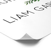 Elégant Mariage de verdure affiche de bienvenue (Coin)