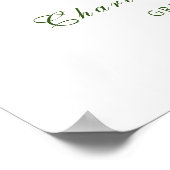 Elégant Mariage de verdure affiche de bienvenue (Coin)