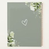 Élégant Mariage de verdure fleurie Sage vert (Dos)