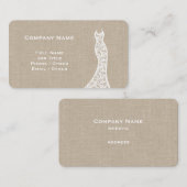 Élégant Mariage dentelle habiller Carte de visite (Devant / Derrière)