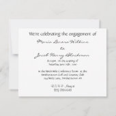 Élégant Mariage des oeillets roses Invitation Fian (Dos)