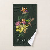 Élégant Mariage d'été tropical de colibri (Serviette à main)