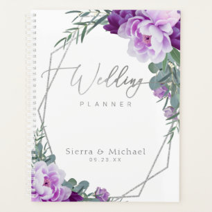 Elégant Mariage d'Eucalyptus Floral Argent & Viol