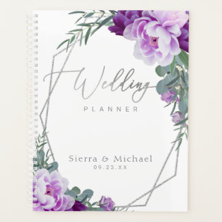 Elégant Mariage d'Eucalyptus Floral Argent & Viole