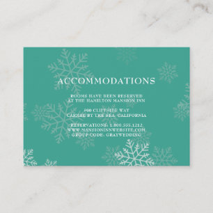 Elégant Mariage d'hiver Hotel Hébergement Cartes
