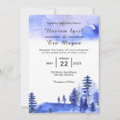 Elégant Mariage d'hiver Invitation carte Vector te (Devant)