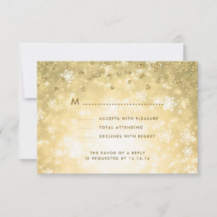 Elégant mariage d'hiver RSVP Parties scintillant C