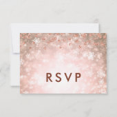 Elégant Mariage d'hiver RSVP Parties scintillant R (Dos)