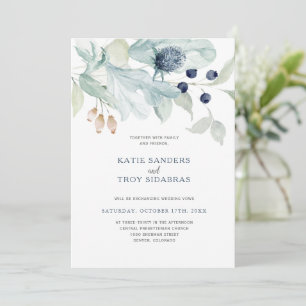 Elégant Mariage d'hiver Thème Invitations