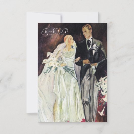 Elégant Mariage Edwardien Rsvp (Devant)