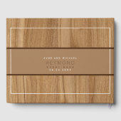 élégant mariage en bois moderne livre d'or (Verso)