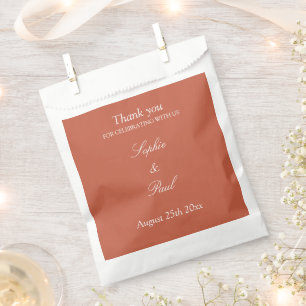 Élégant Mariage en terre cuite Merci Favor Sacs