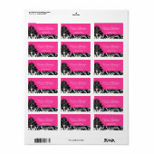 Élégant mariage Étiquette bijoux Logo rose (Feuille entière)