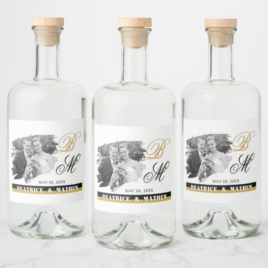 Elégant mariage Étiquettes de bouteille photo, Ann (Bouteilles)
