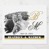 Elégant mariage Étiquettes de bouteille photo, Ann (Étiquettes simples)