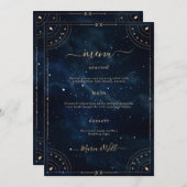 Elégant Mariage étoilé Mariage Menu (Devant / Derrière)