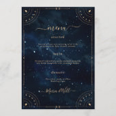 Elégant Mariage étoilé Mariage Menu (Devant)