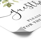 Élégant Mariage Eucalyptus signe notre livre d'or (Coin)