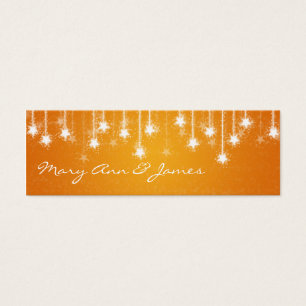 Elégant Mariage Favor Tag Shimmering Stars Orange