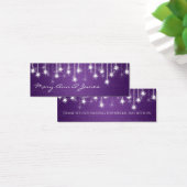 Elégant Mariage Favor Tag Shimmering Stars Purple (Bureau)