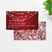 Elégant Mariage Favor Tag Sparkling Chain Rouge (Bureau)