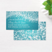 Elégant Mariage Favor Tag Sparkling Vague Bleu (Bureau)