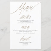 Élégant Mariage Feuille d'Or Faux & Blanc (Devant)