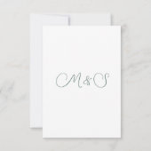 Elégant Mariage feuille Eucalyptus avec carte RSVP (Dos)