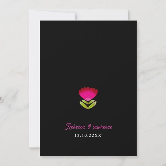 Élégant mariage fiesta Invitations (Dos)