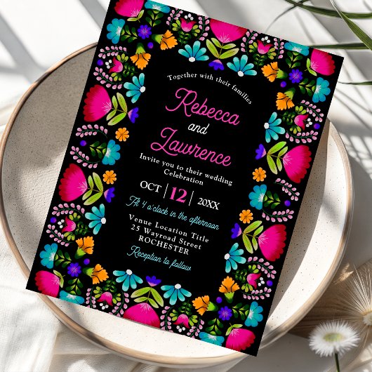 Élégant mariage fiesta Invitations