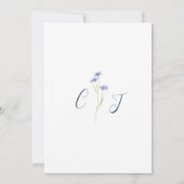 Élégant Mariage Fleur sauvage Carte de remerciemen (Dos)