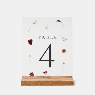 Élégant Mariage Fleur sauvage d'automne Numéro de