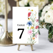 Élégant Mariage Fleur sauvage Numéro de table