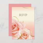 Élégant Mariage floral Anniversaire Cartes RSVP (Devant / Derrière)