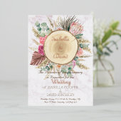 Élégant mariage floral aquarelle | Invitation (Debout devant)