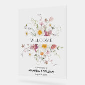 Elégant Mariage Floral Bienvenue (Angle)