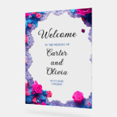 Elégant Mariage Floral Bienvenue - Célébration Chi (Angle)