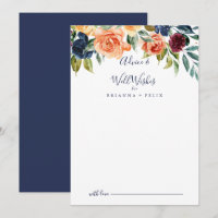Elégant Mariage Floral Bonne volonté carte conseil