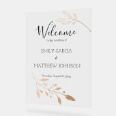 Élégant Mariage floral botanique Gold Foil (Angle)