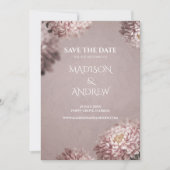 Élégant mariage floral Enregistrer la carte de dat (Devant)