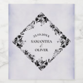 Élégant Mariage floral Étiquette de bouteille de v (Étiquettes simples)