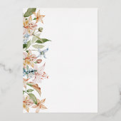 Élégant Mariage floral Invitation (Verso)