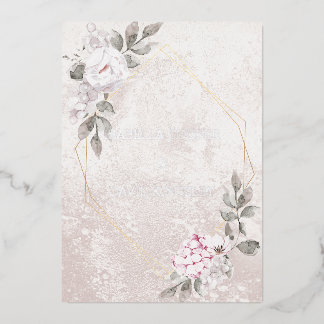 Élégant Mariage floral | Invitation Foil