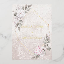Élégant Mariage floral | Invitation Foil