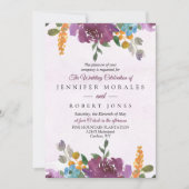 Elégant mariage floral Invitations (Devant)