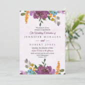 Elégant mariage floral Invitations (Debout devant)