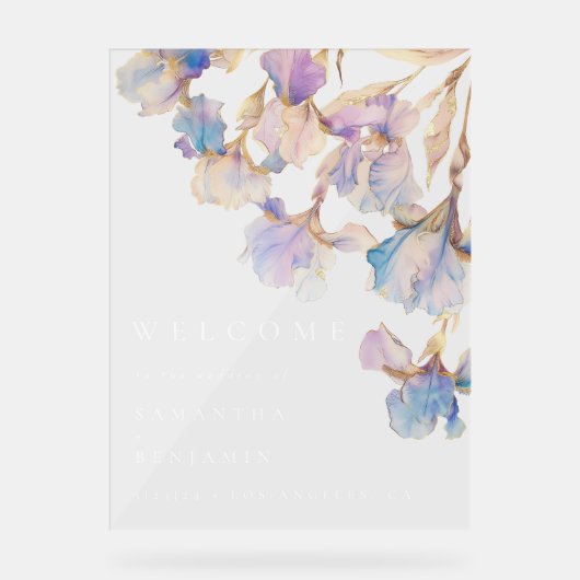 Élégant Mariage floral Iris (Recto)