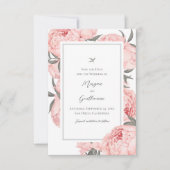 Elégant Mariage Floral Peony Enregistrer La Carte  (Devant)