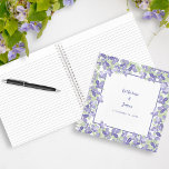 Élégant Mariage Floral Periwinkle Chic Livre d'inv<br><div class="desc">Le design botanique élégant présente un bel agencement floral dans des teintes et des teintes variées de bleu périvent tendance sur une douce végétation luxuriante. Personnalisez la conception de carnet mariage avec vos prénoms et date de mariage en lettres et script tendance en bleu périwinkle. Le couvercle arrière est assorti...</div>